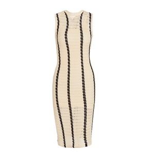 Monrow crochet striped body on dress size Small